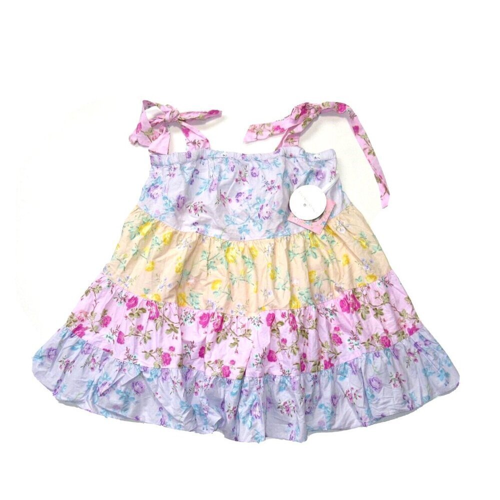 NWT LoveShackFancy x Target Jeanne in Mixed Floral Sleeveless Tiered Dress M - Picture 2 of 7